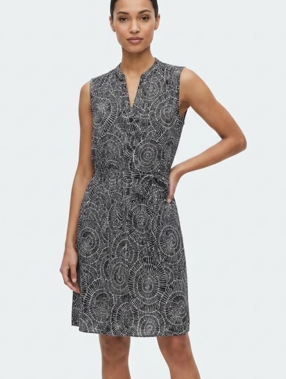 Robert Louis Dress Sleeveless Blue and White Size Medium